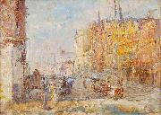 Frederick Mccubbin Collins Street oil painting on canvas
